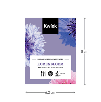 Biologische Korenbloem zaden -  KWIEK Uitdeel zakjes