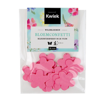 BloemConfetti felroze - circa 15 stuks