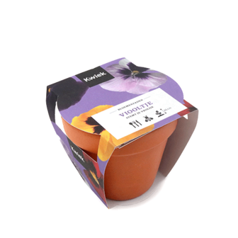 Terracotta potje Viool