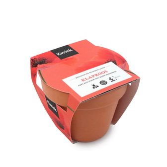 Terracotta potje Biologische Klaproos
