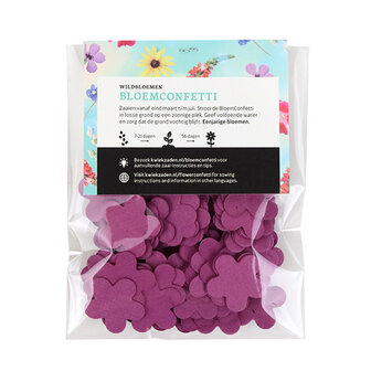 Kwiek BloemConfetti - Bosbessenpaars&nbsp;circa 100 stuks 