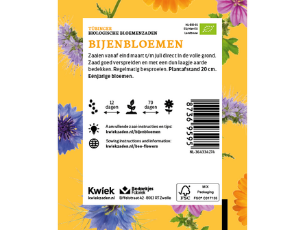 Biologische Bijenbloemen zaden  -  Kwiek Uitdeel zakjes