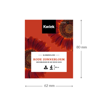 Rode zonnebloem zaden -  Kwiek Uitdeel zakjes (op = op)