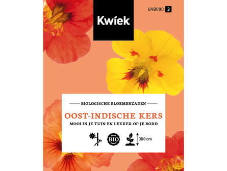 Biologische Oost-Indische kers zaden -  Kwiek Uitdeel zakjes (op = op)