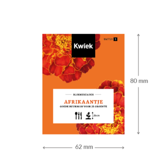Afrikaantje zaden -  Kwiek Uitdeel zakjes (op = op, THT 7-2026)