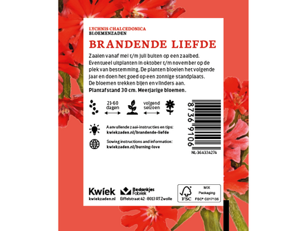Brandende liefde zaden - Kwiek Uitdeel zakjes (UITVERKOCHT)