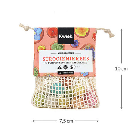 Kwiek StrooiKnikker-zakje met 10 zaadbommetjes