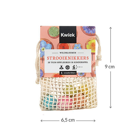Kwiek StrooiKnikker-zakje met 5 zaadbommetjes