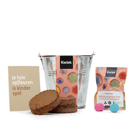 Kwiek StrooiKnikker-pot met 2 zaadbommetjes
