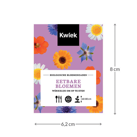 Biologische Eetbare bloemen zaden -  KWIEK Uitdeel zakjes