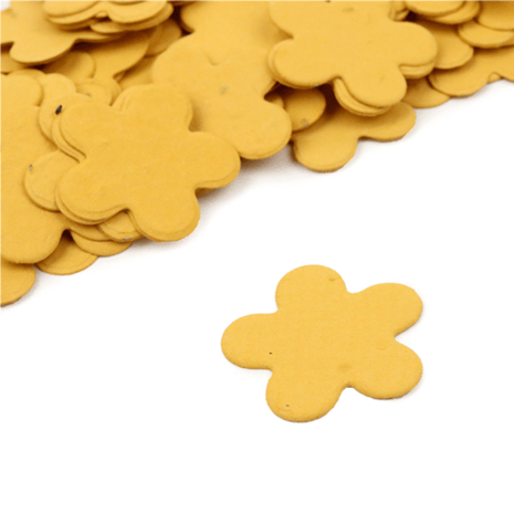 BloemConfetti mosterdgeel - circa 15 stuks 