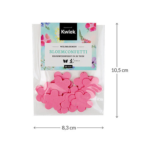 BloemConfetti felroze - circa 15 stuks