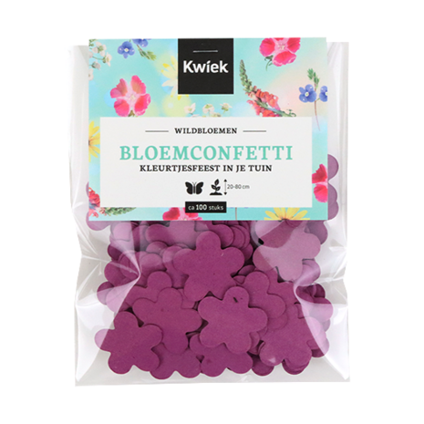 Kwiek BloemConfetti - Bosbessenpaars circa 100 stuks 