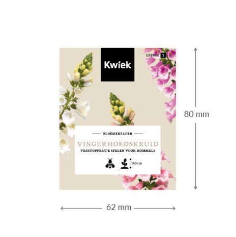 Vingerhoedskruid - Kwiek Uitdeel zakjes (op = op)