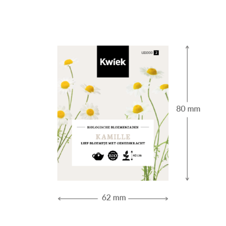 Biologische Kamille zaden -  Kwiek Uitdeel zakjes (THT 7-2026)