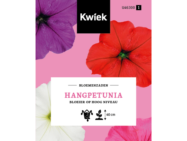 Hangpetunia - Kwiek Uitdeel zakjes ((op = op, THT 7-2026)