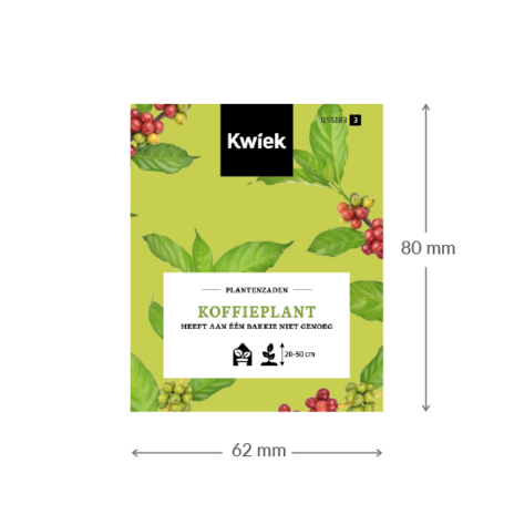 Koffieplant zaden -  Kwiek Uitdeel zakjes (op = op, THT 7-2026)