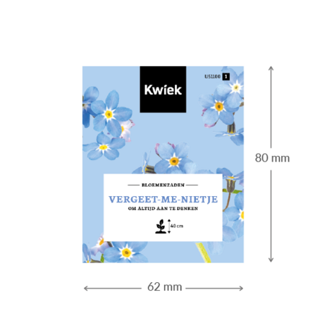 Vergeet-me-nietje zaden (blauw) -  Kwiek Uitdeel zakjes