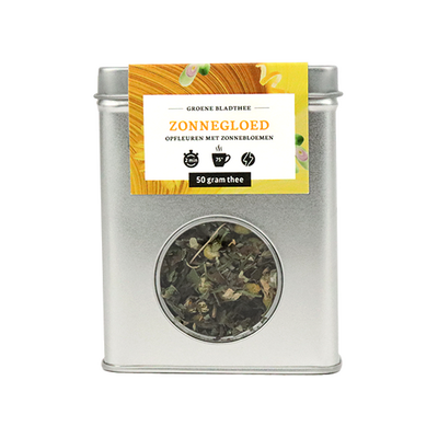 BladThee zonnegloed in vierkant blik - Kwiek BladThee