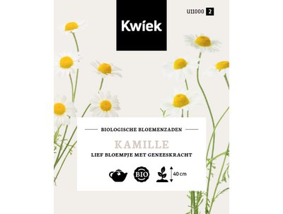 Biologische Kamille zaden -  Kwiek Uitdeel zakjes (THT 7-2026)
